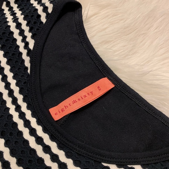 Forever 21 Eight Sixty Black Stripe Skater Dress - Picture 4 of 9